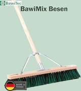 thumbnail of Straßenbesen 100cm Breit mit speziellem Stielstabilisator und Stiel 140cm Lang BawiMix Borsten Mix Besen Kehrbesen