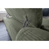 thumbnail of KAWOLA Sofa LAISKA Ecksofa Cord olivgrün Longchair rechts