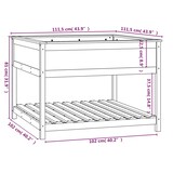 thumbnail of Helloshop26 - Hochbeet für Pflanzen Blumen Terrasse Garten und Regal 111,5 x 111,5 x 81 cm braunes Kiefernholz 02_0038612