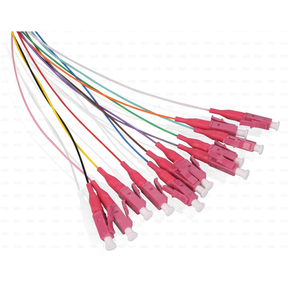 Helos Faserpigtail 12 x LC OM4 50/125µm, easy strip, 2,0m