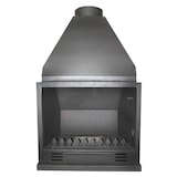 thumbnail of MF - Churrasqueira a Lenha Interior B70 de 79,5x40x129 cm em Aço com Grelha, Grelhador em Ferro Fundido e Pintura Anticalórica Preta