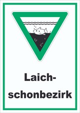 thumbnail of Laichschonbezirk Schild A2 Rückseite selbstklebend