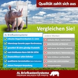 thumbnail of AL Briefkastensysteme 2 Fächer Premium Edelstahl Durchwurf Briefkasten Anlage für Post A4, modern, robust, wetterfest, Artikelnummer: 331V2DZ1