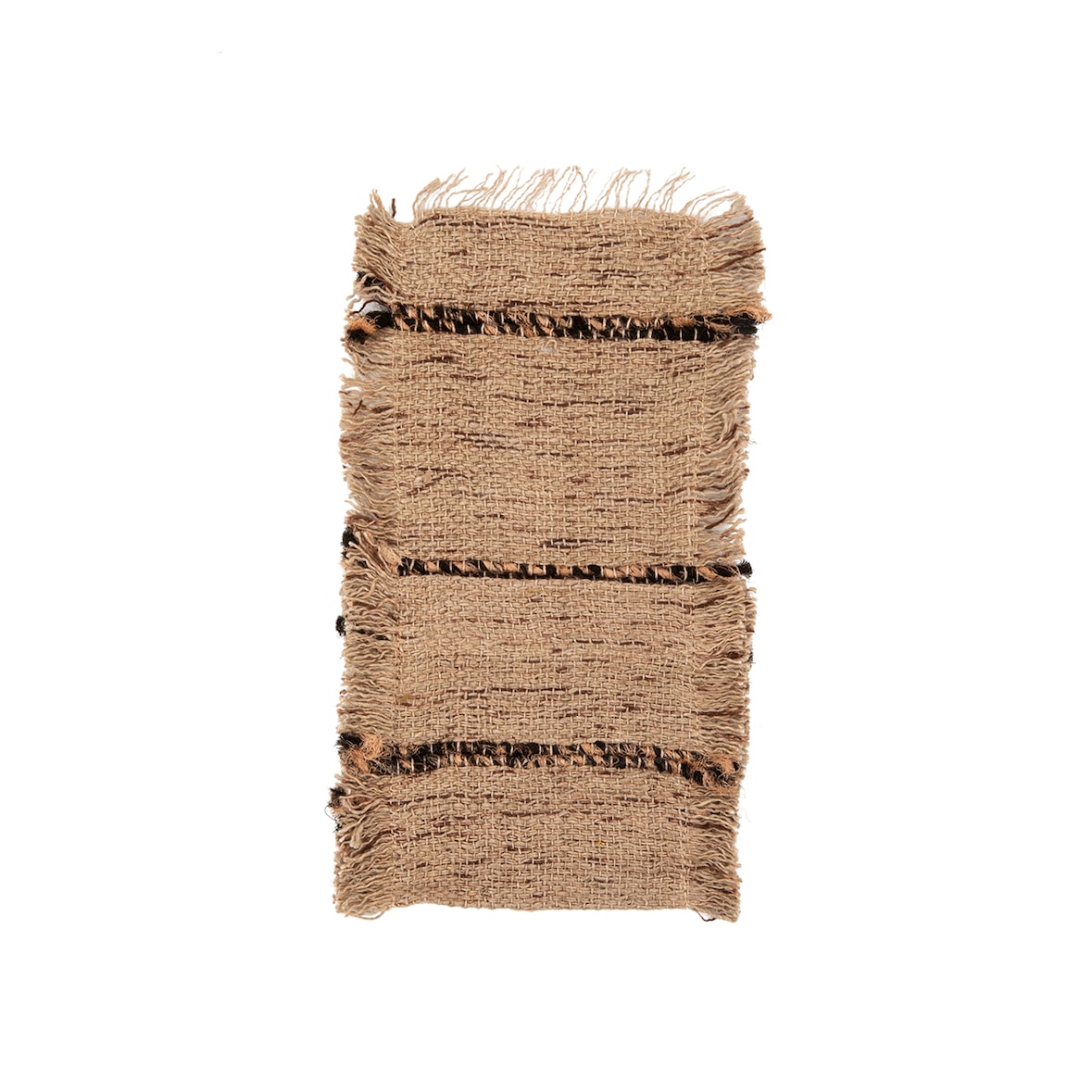 Bazar Bizar Bestekhouder van katoen 13x25x1 cm naturel zwart