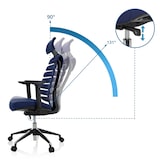 thumbnail of Silla de oficina / silla giratoria ERGO LINE II PRO tejido azul hjh OFFICE