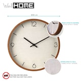 thumbnail of WellHome - Reloj de Pared Vintage Aspecto Madera con Esfera Tela Beige Ø30cm