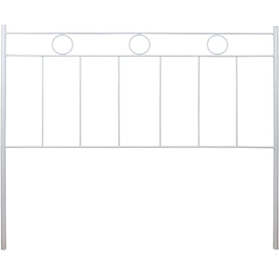 Cabecero de forja Gema, color Blanco Cabezal para cama de 90 cm, Cama 95 cm x 125 cm
