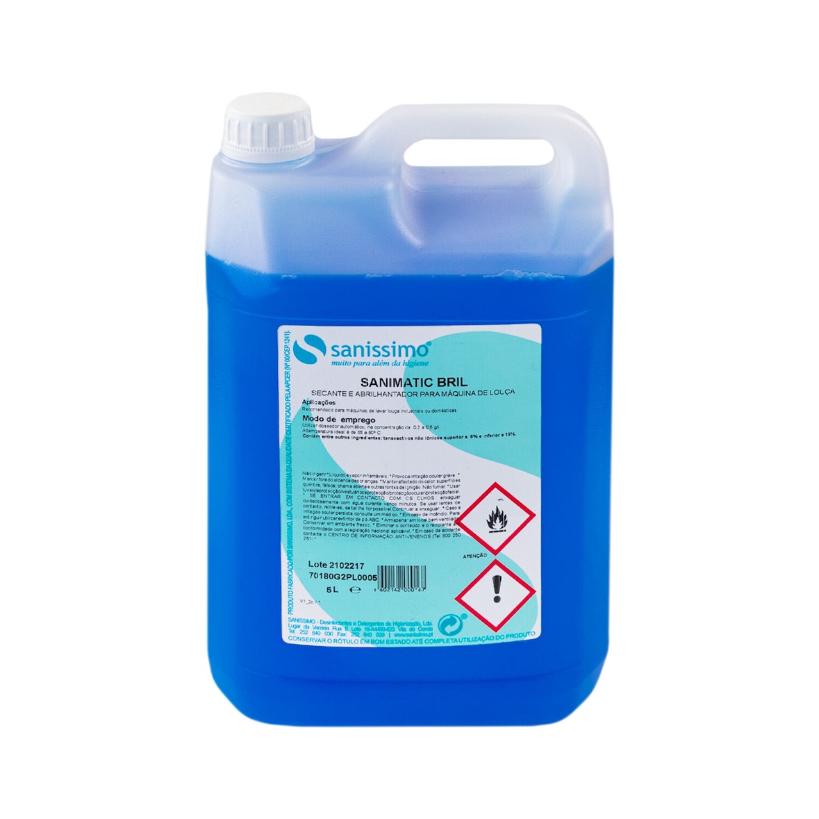 SANIMATIC BRIL - Secante e Abrilhantador para Máquina de Loiça - 5L