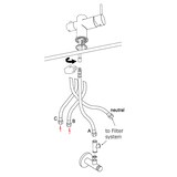 thumbnail of Niederdruck 3 Wege Wasserhahn Küchenarmatur Spültischmischer FC, Schwarz Matt, mit 360° schwenkbarem Türkis Auslauf und abnehmbare 2 strahl Handbrause