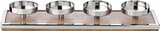 thumbnail of Adventskerzenhalter Ruti (Höhe 5,5 cm, Länge 45 cm), Edelstahl und Mangoholz, für 4 Kerzen ø 8 cm