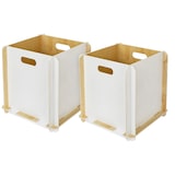 thumbnail of HMF Aufbewahrungsbox aus Holz zum Zusammenstecken, 2er Set, passend für Kallax, 32 x 32 x 32 cm, Weiß