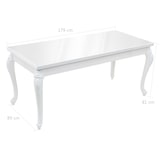 thumbnail of Table à manger 179x89x81 cm Blanc brillant Modèle Zenith Bois Plus