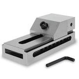 thumbnail of EBERTH Niederzugschraubstock 100 mm, Spannweite 125 mm, aus robustem Stahl, professioneller Präzisionsschraubstock für Werkstatt und Montage