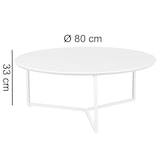 thumbnail of Couchtisch 80cm Rund Weiß Matt Design Wohnzimmertisch Sofa Beistell Tisch