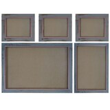 thumbnail of Bilderrahmen Set, Fotorahmen Holzrahmen, 3x 21x26cm 1x 26x36cm 1x 36x51cm Shabby Landhaus ~ grau