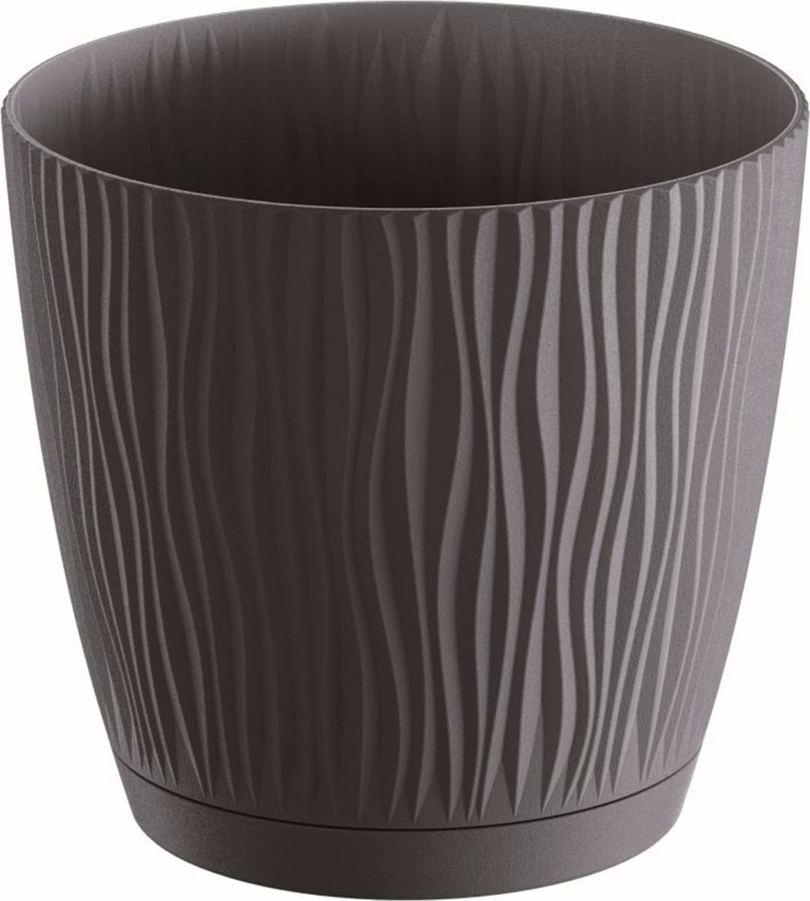 Prosperplast - SANDY P 2,3L Blumentopf - 16,8x16,8x15,7cm in Anthrazitfarbe