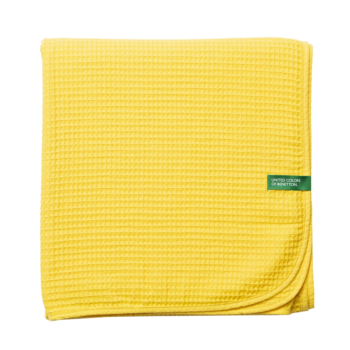 Benetton - Cobertor 140x190cm 200gsm 100% algodão amarelo