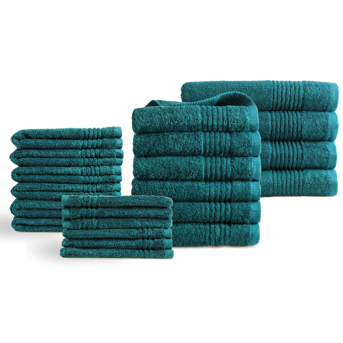 Phlox Handdoeken Set - 22 delig - 100% Katoen 600 g/m2 - mozaiek