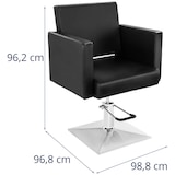 thumbnail of physa - Physa Fauteuil Barbier Coiffure Chaise Coiffeur Physa Bedford Black (Pompe Hydraulique, Hauteur Réglable 48-59 cm, Max 200 Kg,
