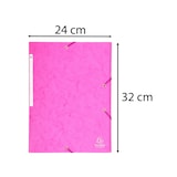 thumbnail of Exacompta  Cod. 17108H - Cartella 3 lembi con elastici Maxi capacity cartoncino lustré  425 g/mq - A4 rosa  - Confezione da  25 pz.