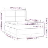 thumbnail of vidaXL Boxspringbett mit Matratze & LED Hellgrau 140x190 cm Samt