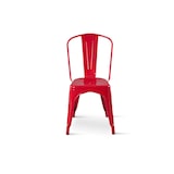 thumbnail of Lot de 4 chaises style industriel en métal rouge - Finition brillant