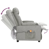 thumbnail of vidaXL Massagesessel Elektrisch Hellgrau Stoff
