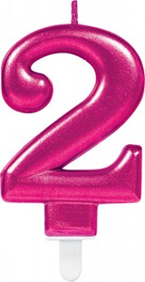 thumbnail of Kerze pink Zahl 2