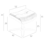 thumbnail of Angel Cerdá  Pouf girevole in pelle e legno di noce 5088C