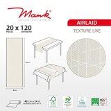 thumbnail of MANK Tischläufer Airlaid Tarik in Hellgrau, 40 cm x 24 m, 1 Stück - Streifen Linien Struktur