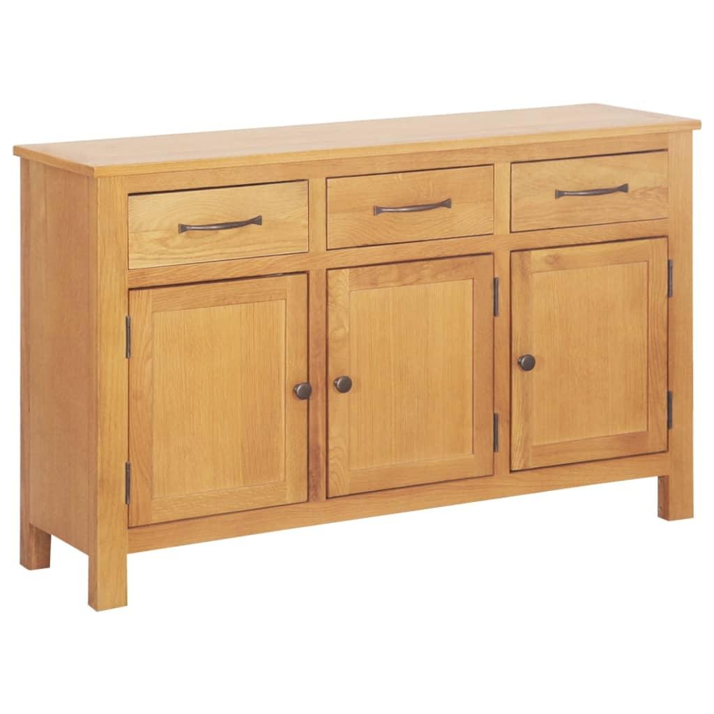 Helloshop26 - Buffet bahut armoire console meuble de rangement 112 cm bois de chêne massif 4402269