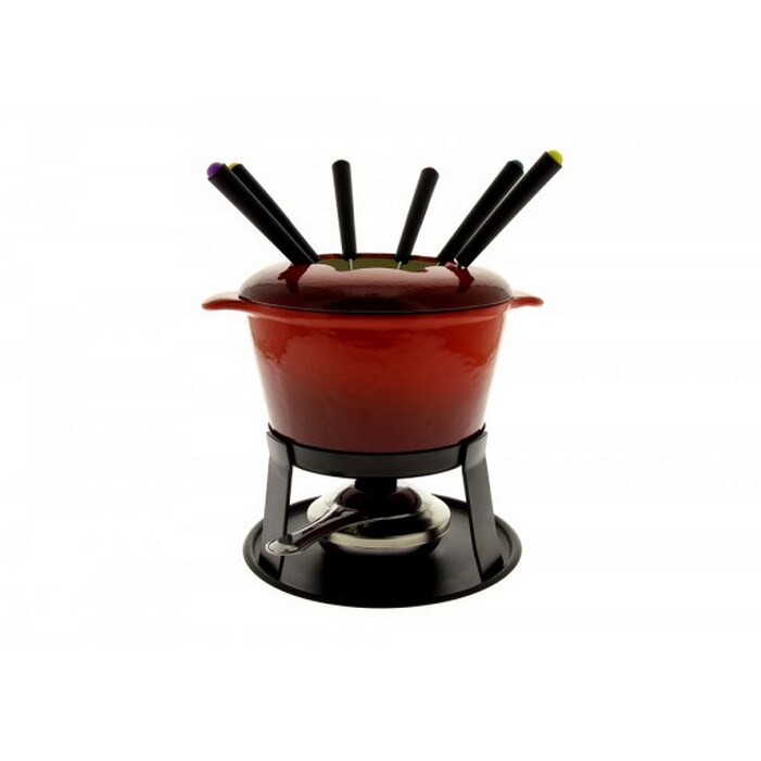 TABLEANDCOOK Service à Fondue 6 Fourchettes Rouge hhf0255