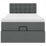 thumbnail of vidaXL Ottoman-Bett mit Matratze & LEDs Dunkelgrau 90x190 cm Stoff