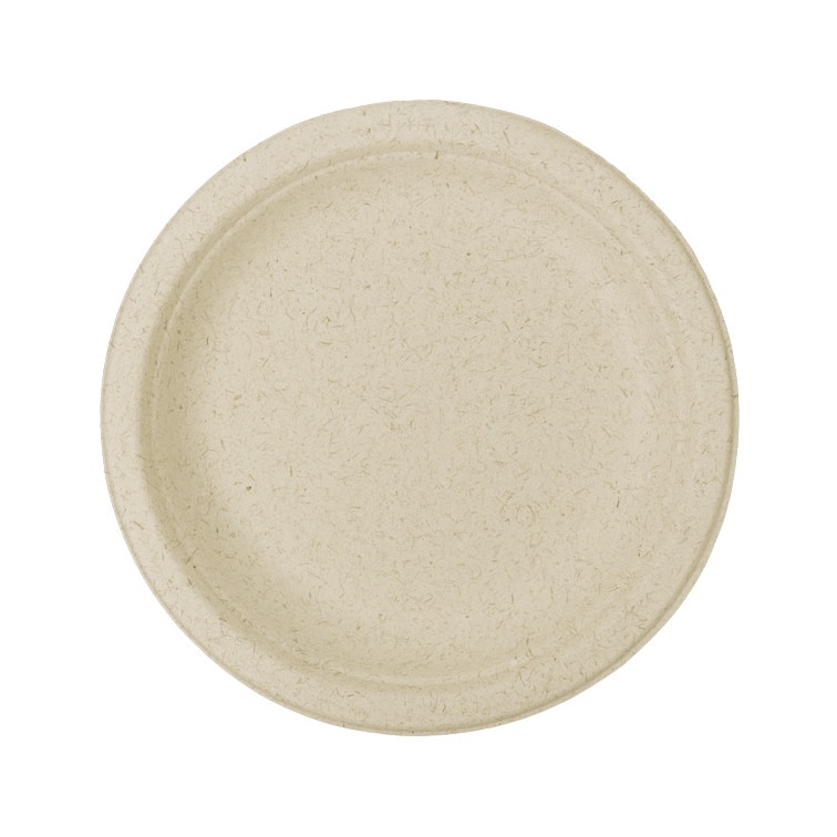 MONOUSO - Prato de Fibra de Trigo Natural Ø18cm (50 Uds)