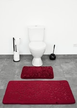 thumbnail of Almina Premium 2 teiliges Bademattenset mit Blumenmotiv Bordeaux