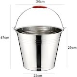 thumbnail of Cubo de Acero Inoxidable Balde Metalico 14 litros con Mango Portátil COSHANO