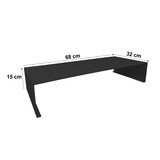 thumbnail of Platzsparender Schreibtisch-PC-Monitorständer DeskUp + Dokumentenhalter - 68x15h cm - Farbe: Schwarz