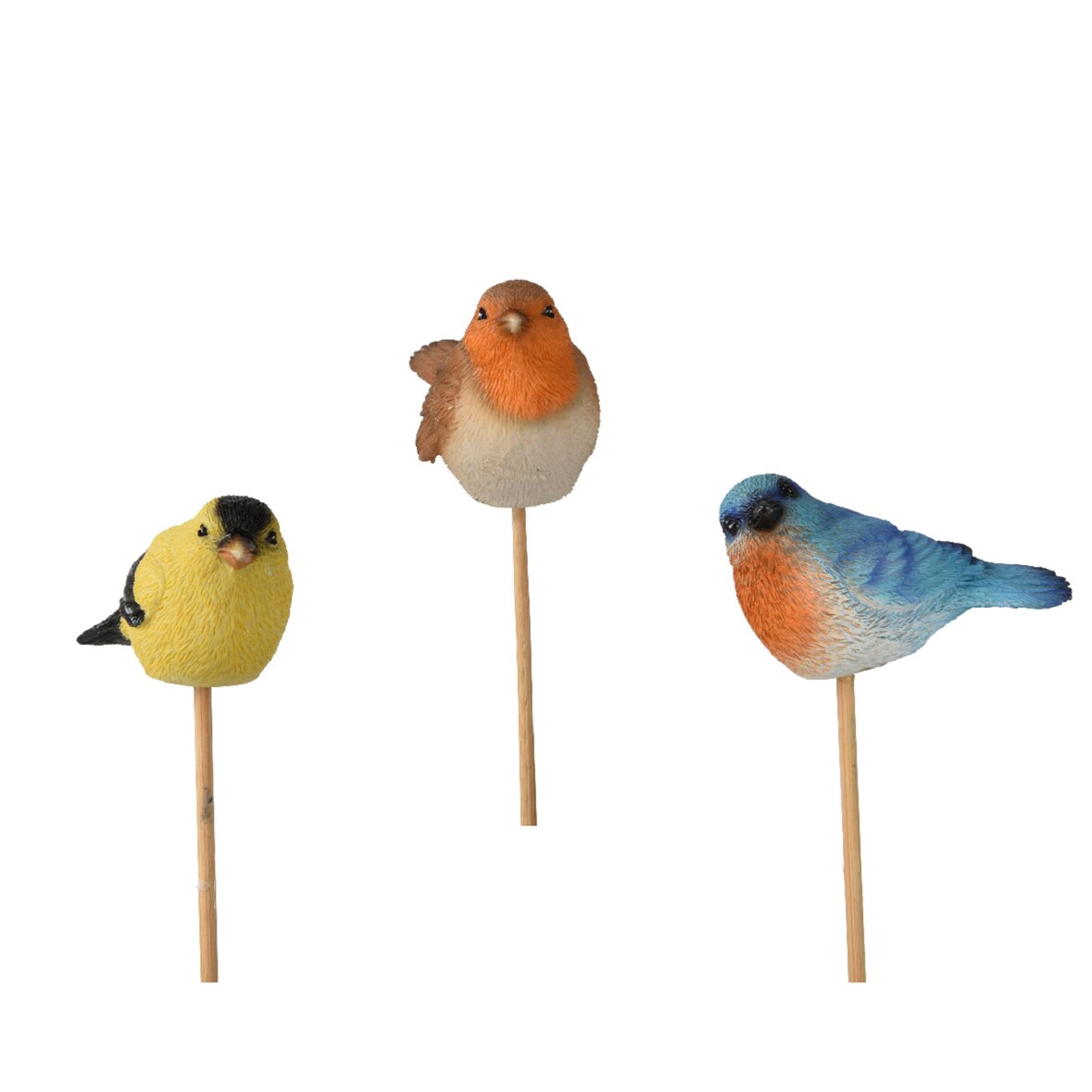 1 Gartenstecker Vogel am Stab 16,5cm Keramik Blumenstecker Pflanzstecker Pflanzendeko Dekostecker Dekoartikel zum Stecken Osterdeko Frühlingsdeko