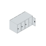 thumbnail of C+P Aufsatzschrank Classic PLUS, 4 Abteile, HxBxT 50x100x50cm, Sicherheitsdrehriegel, Hellgrau/Lichtblau von PROREGAL