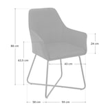 thumbnail of SVITA JOSIE Dining set van 2 eetkamerstoelen Keukenstoelen Gestoffeerde stoelen stoffen bekleding wit