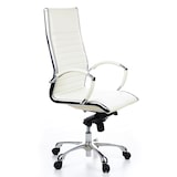 thumbnail of Sedia da ufficio / poltrona presidenziale PARMA 20 pelle crema - bianco cromo hjh OFFICE