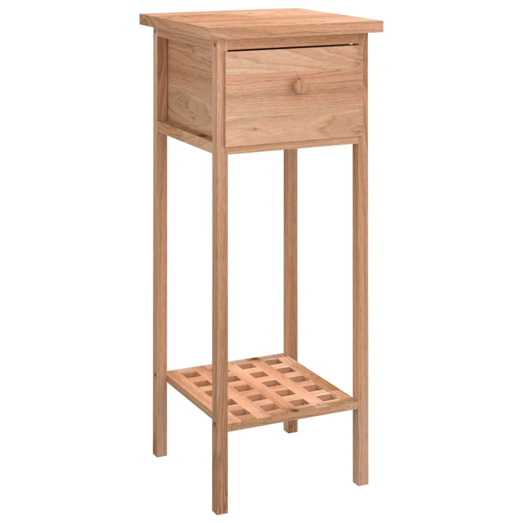 Table d'appoint avec tiroir 25x25x60 cm Bois massif de noyer  Modèle Atlas Signature Plus