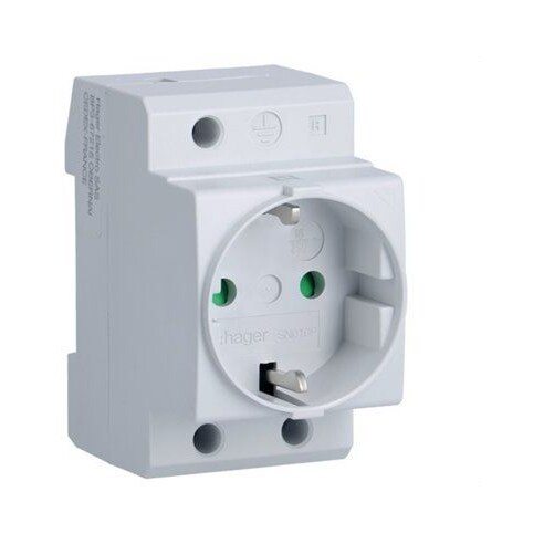 HAGER SN016P | Base enchufe schuko 10/16A 230V 2P+TT
