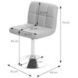 thumbnail of Esszimmerstuhl Kavala, Küchenstuhl Stuhl, drehbar MVG-zertifiziert ~ Kunstleder taupe-grau, Chromfuß