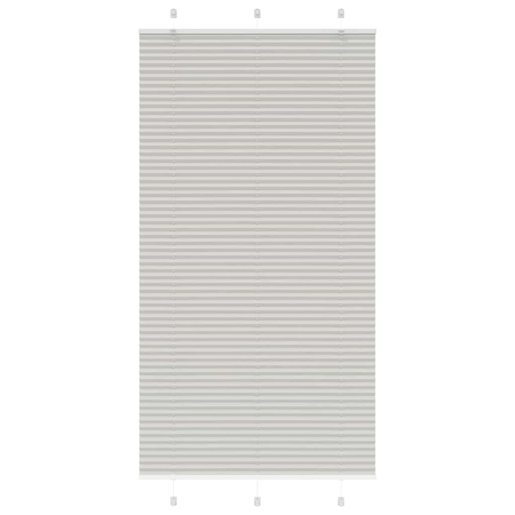 vidaXL Plissee Hellgrau 110x200 cm Stoffbreite 109,4 cm Polyester