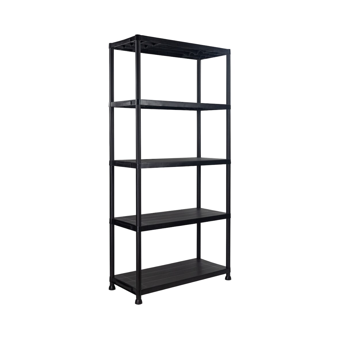 Scaffalatura in Resina con 5 Ripiani 175kg 90x40x180cm Nero 7house