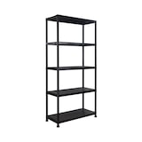 thumbnail of Scaffalatura in Resina con 5 Ripiani 175kg 90x40x180cm Nero 7house