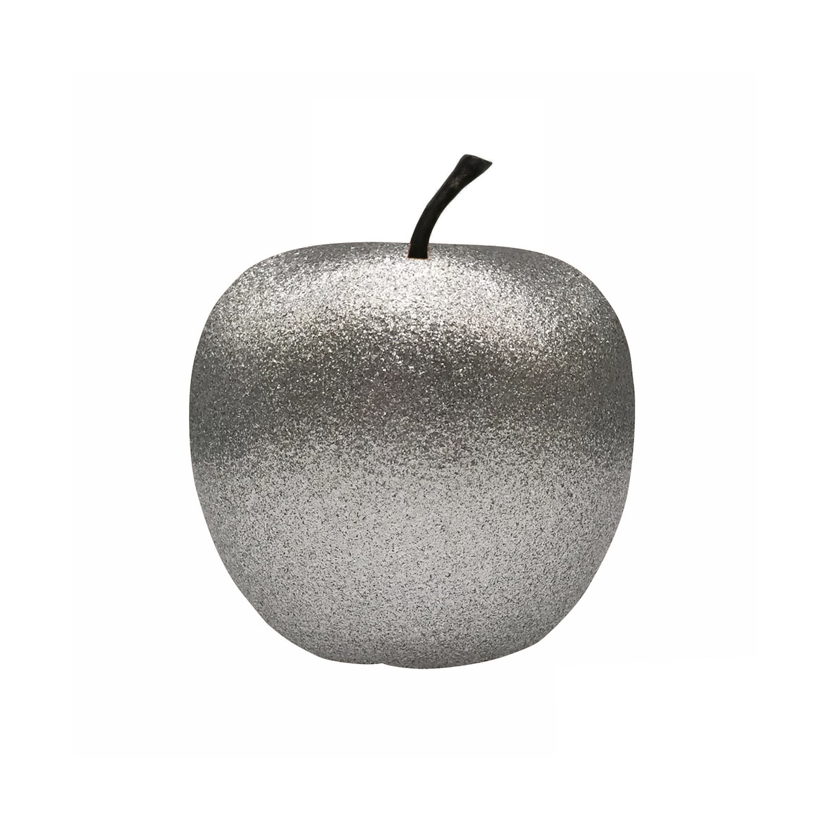 Deko-Apfel in Silber aus robustem Fiberglas, Größe XS - E2206-S1-GLS