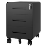 thumbnail of Bisley EasyRoll Rollcontainer mit 3 Schubladen, Container abschließbar aus Metall in schwarz - Rollwagen für's Büro als Schreibtisch Unterschrank,