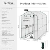 thumbnail of tectake Serre de jardin souple 2,23 m² 186 x 120 x 190 cm Blanc
